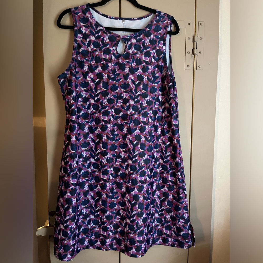 Nuu Muu purple/blue active keyhole dress